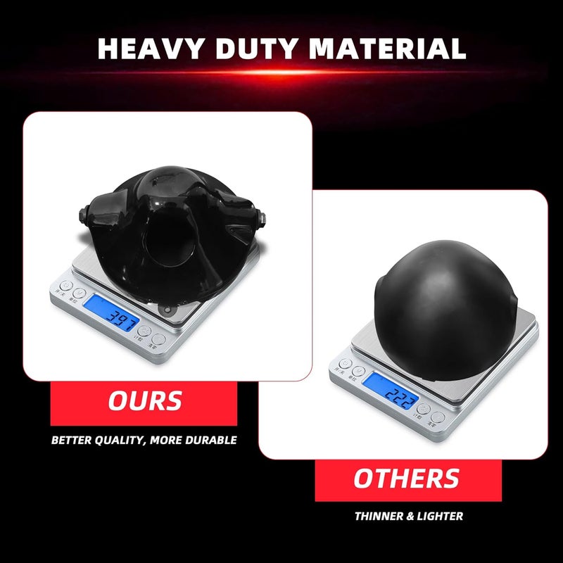FATECIM 5.75" Round Motorcycle Headlight Bucket Housing Side Mount 5-3/4 Inch LED Headlamp Shell Protective Cover for Harley Kawasaki Honda Yamaha Suzuki Chopper Cafe Racer Bobber Gloss Black - Image 3